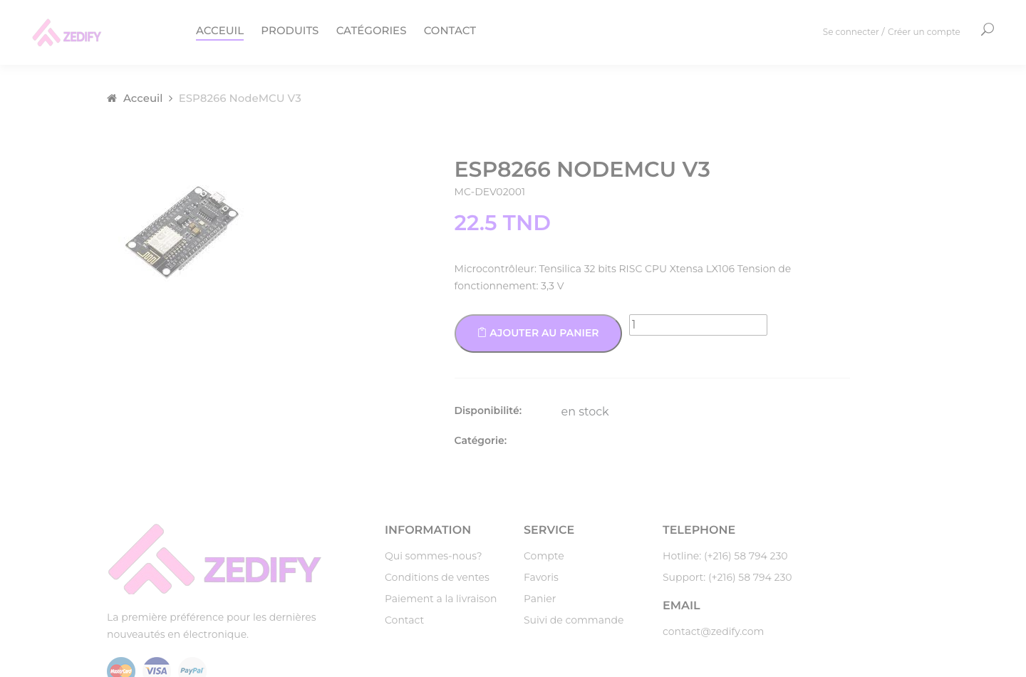 Zedify product detail page
